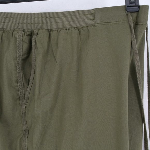 Style & Co. Plus Size Khaki Drawstring Olive Ankle Twill Tape Pants 18W - Picture 8 of 10